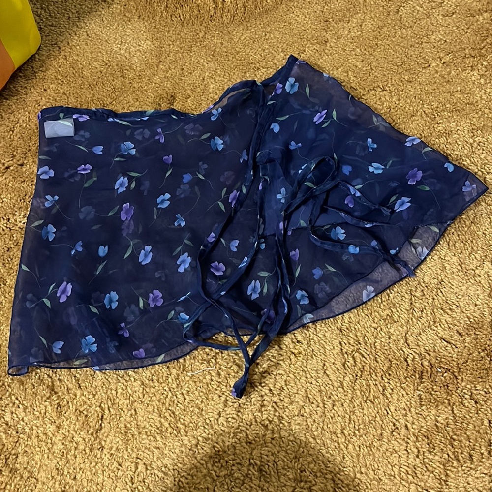 💜4-for-$20💜 Blue Floral Ballet Skirt